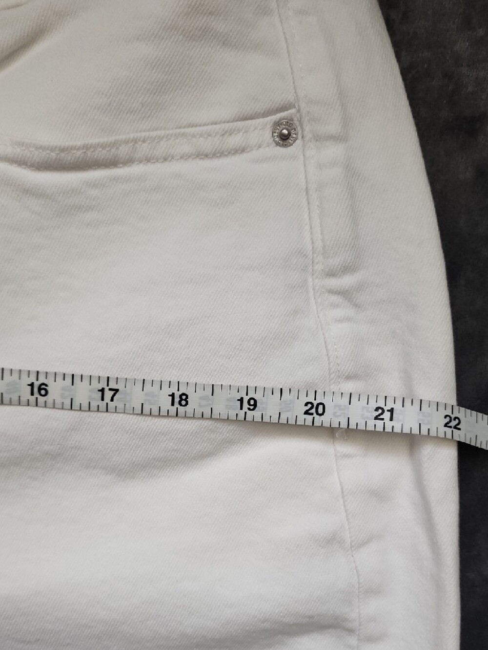 Old Navy White High-Rise O.G. Straight Leg Jeans Size 14 - Picture 6 of 10